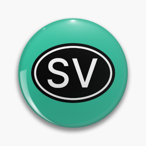 Item preview, SV Initials Monogram Oval White Letters designed and sold by Jeallan Designs.
