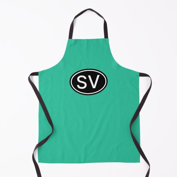 Item preview, SV Initials Monogram Oval White Letters designed and sold by Jeallan Designs.