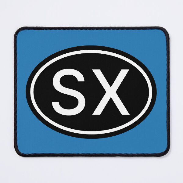 Item preview, SX Initials Monogram Oval White Letters designed and sold by Jeallan Designs.