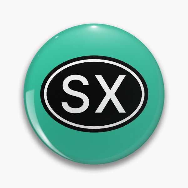 Item preview, SX Initials Monogram Oval White Letters designed and sold by Jeallan Designs.