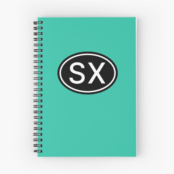 Item preview, SX Initials Monogram Oval White Letters designed and sold by Jeallan Designs.