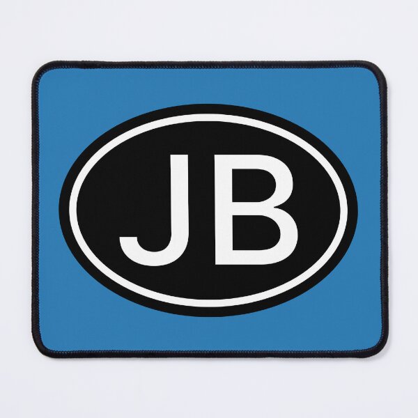 Item preview, JB Initials Monogram Oval White Letters designed and sold by Jeallan Designs.