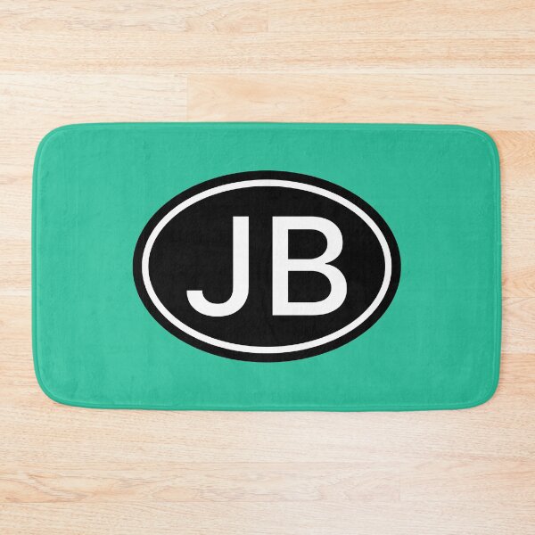 Item preview, JB Initials Monogram Oval White Letters designed and sold by Jeallan Designs.