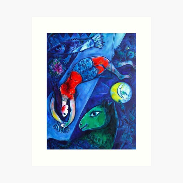 Item preview, Marc Chagall blue circus 2 designed and sold by philippesurRB.