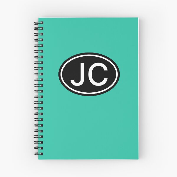 Item preview, JC Initials Monogram Oval White Letters designed and sold by Jeallan Designs.