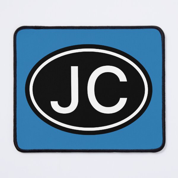 Item preview, JC Initials Monogram Oval White Letters designed and sold by Jeallan Designs.