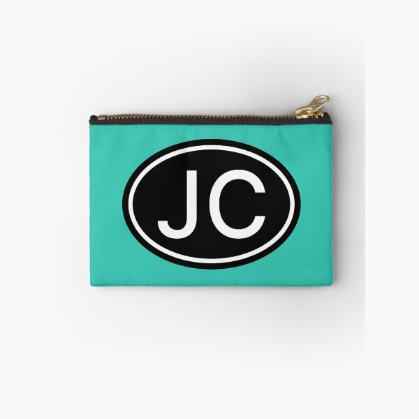 Item preview, JC Initials Monogram Oval White Letters designed and sold by Jeallan Designs.