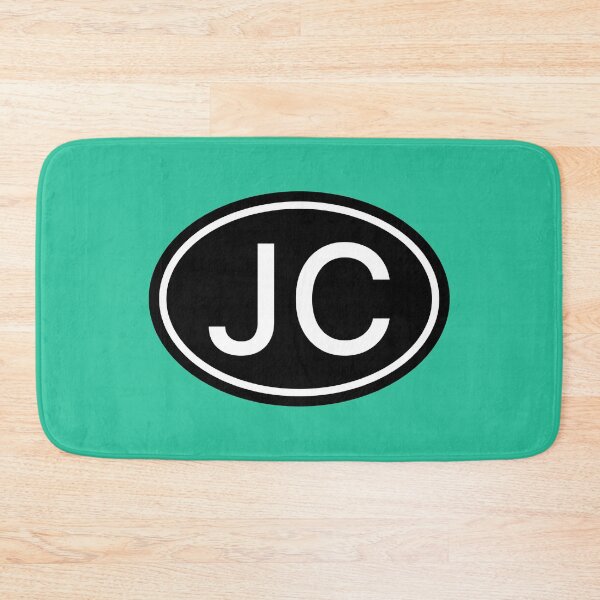 Item preview, JC Initials Monogram Oval White Letters designed and sold by Jeallan Designs.