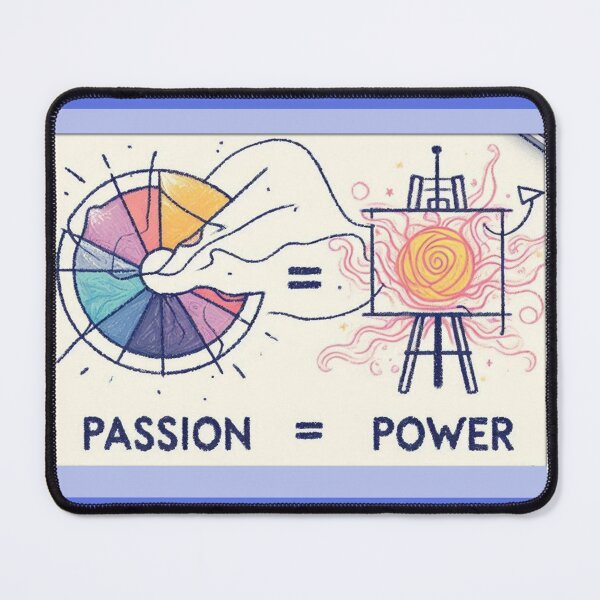 Item preview, Passion is Power Mantra Graphic illusion Pastel line art designed and sold by Nanthanon.
