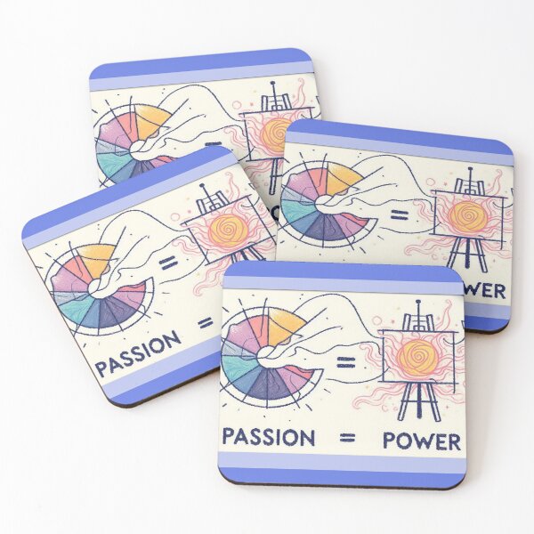 Item preview, Passion is Power  Mantra Graphic illusion Pastel line art   designed and sold by Nanthanon.