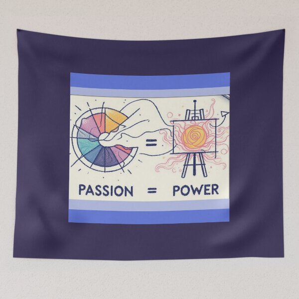 Item preview, Passion is Power  Mantra Graphic illusion Pastel line art   designed and sold by Nanthanon.
