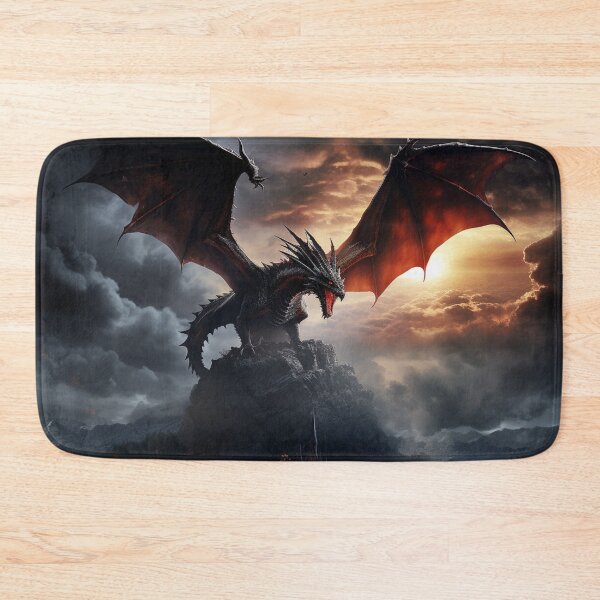 Item preview, Dark Fantasy: Fierce Red Dragon, Dramatic, Cinematic Scene designed and sold by Fantasy Masterpiece.