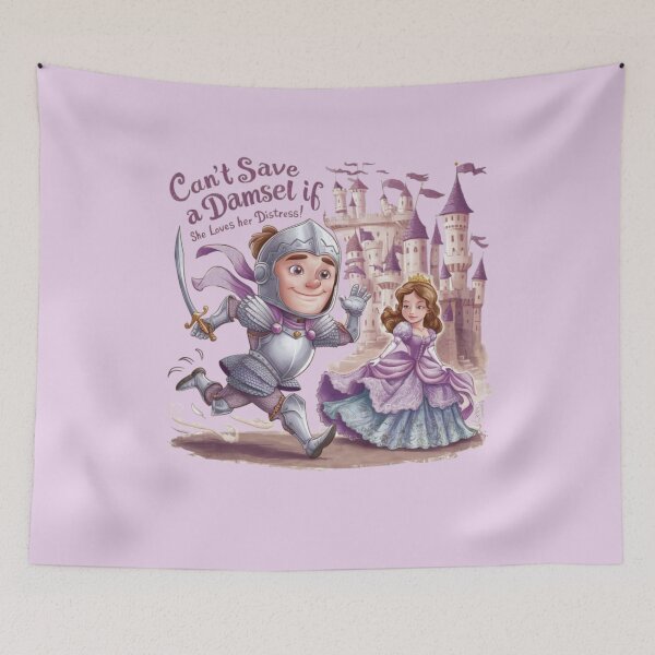 Item preview, Can't Save A Damsel If She Loves Her Distress designed and sold by Flirt-Teez.