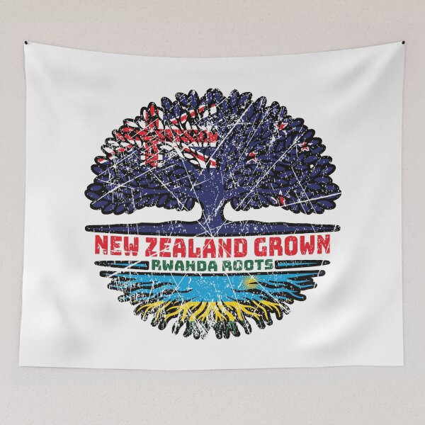 Item preview, Rwanda Rwandan New Zealander New Zealand Tree Roots Flag designed and sold by FlagX.