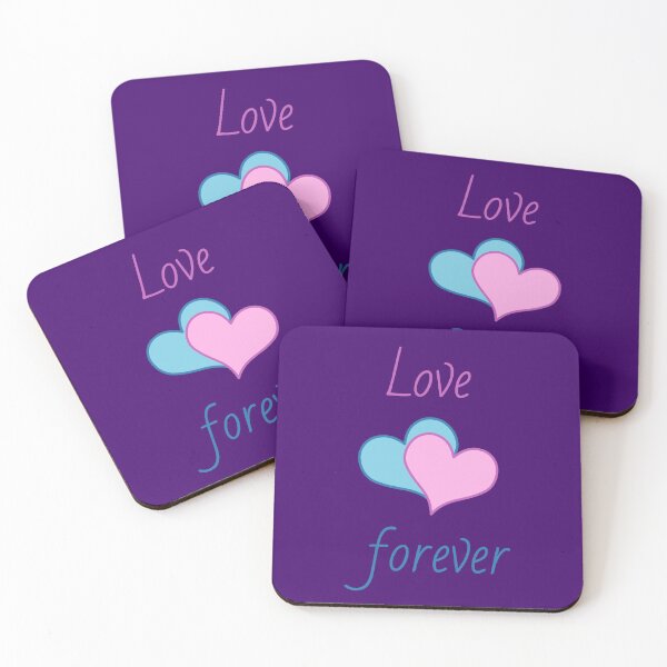 Item preview, Love forever, pink and blue hearts designed and sold by ElenDiArt.