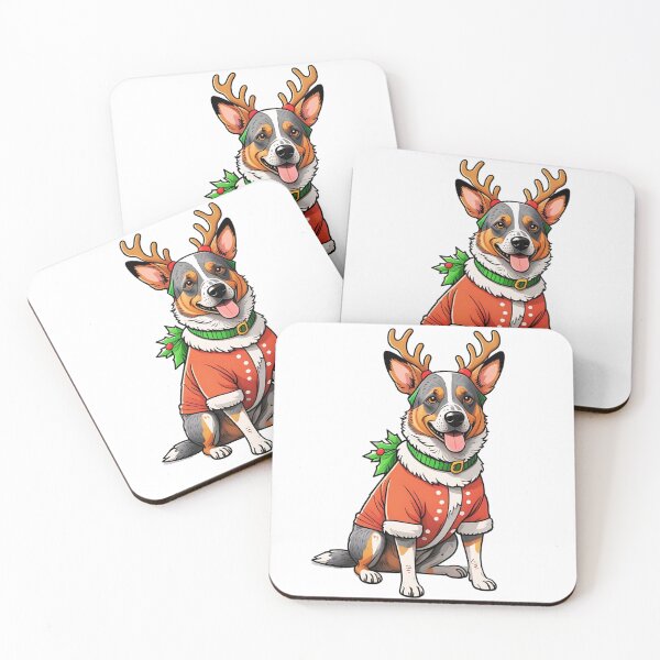 Item preview, Australian Cattle Dog Christmas Reindeer designed and sold by TheAnimalZ00.
