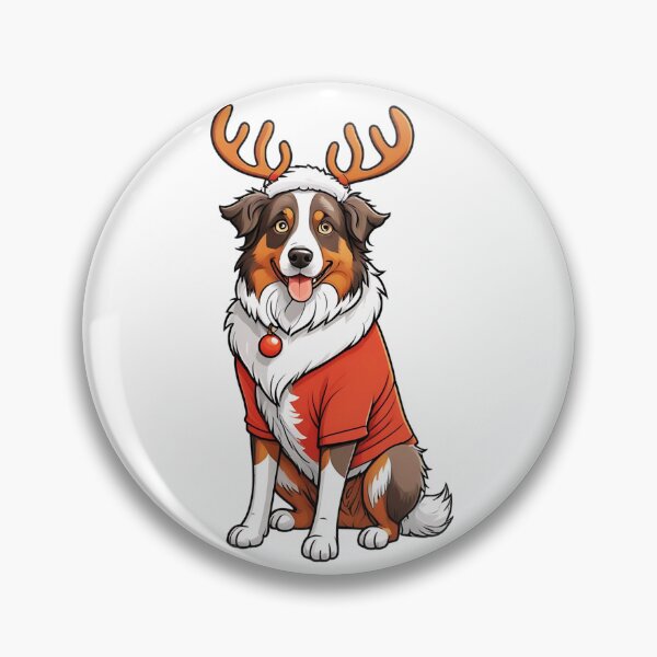 Item preview, Australian Shepherd Christmas Reindeer designed and sold by TheAnimalZ00.