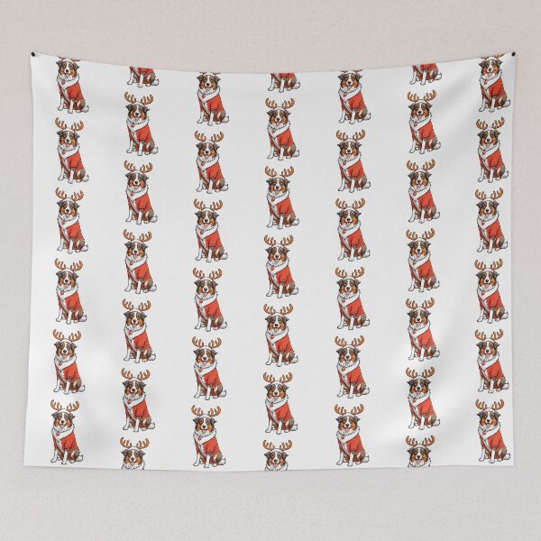 Item preview, Australian Shepherd Christmas Reindeer designed and sold by TheAnimalZ00.