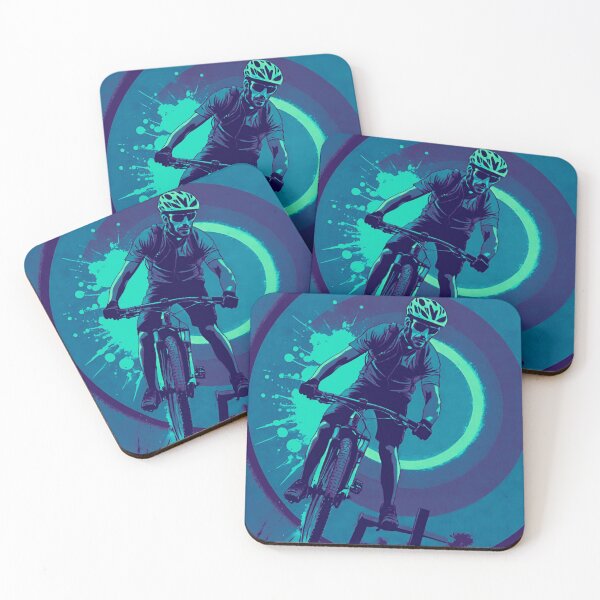 Item preview, Blue MTB Shredder: Adrenaline-Fueled Adventure designed and sold by GrizzlyCollective.