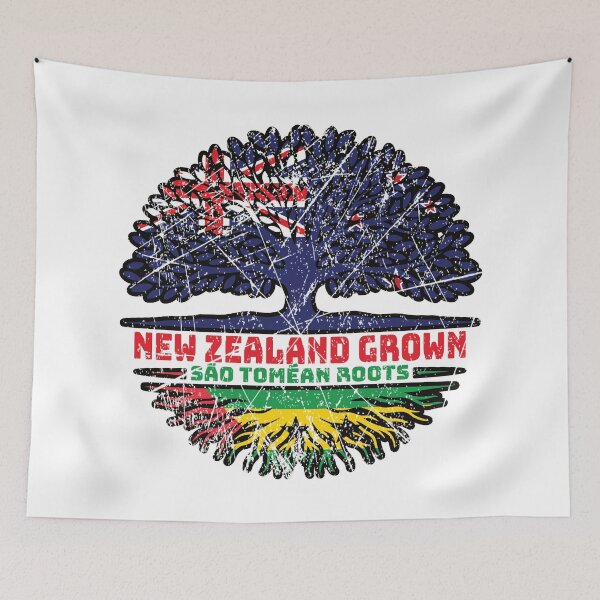 Item preview, Sao Tome and Principe Sao Tomean New Zealander New Zealand Tree Roots Flag designed and sold by FlagX.