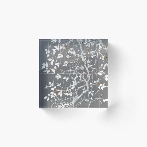 Item preview, White and silver pattern designed and sold by Print2Harbor.