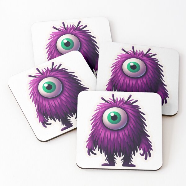 Item preview, Creepy Fluffy Purple Monster  designed and sold by SMILEYPAPER.