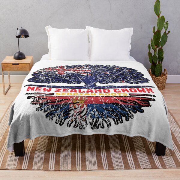 Item preview, Serbia Serbian New Zealander New Zealand Tree Roots Flag designed and sold by FlagX.