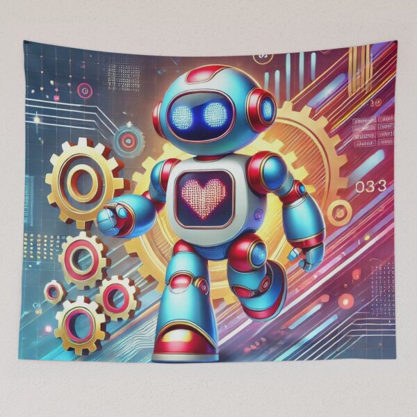 Item preview, loving robot  designed and sold by FusiTink.