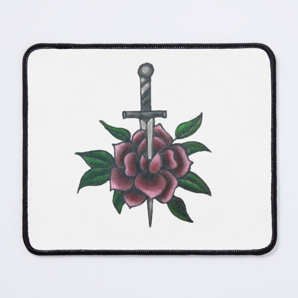 Item preview, Rose and Dagger Tattoo designed and sold by ArtAndBliss.