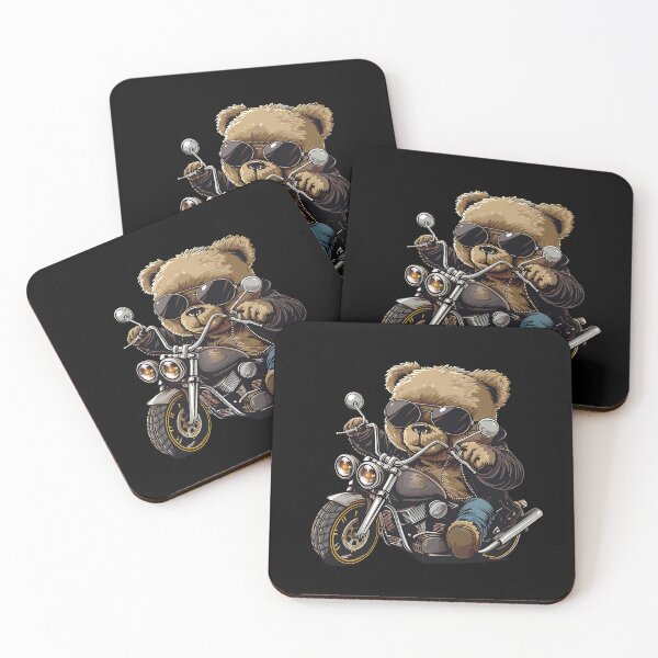Item preview, Bad Boy Teddy Bear Gangster Funny Bear On Motorbike designed and sold by BetiOnDemand.