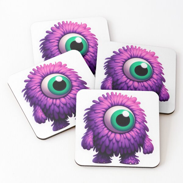 Artikelvorschau, Flauschiges lila Monster  entworfen und verkauft von SMILEYPAPER.