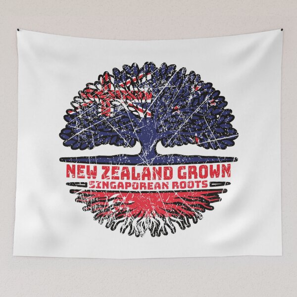 Item preview, Singapore Singaporean New Zealander New Zealand Tree Roots Flag designed and sold by FlagX.
