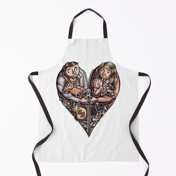 Item preview, Divorcing Couple Heart Getting Unzipped in Separation designed and sold by LisaHaney.