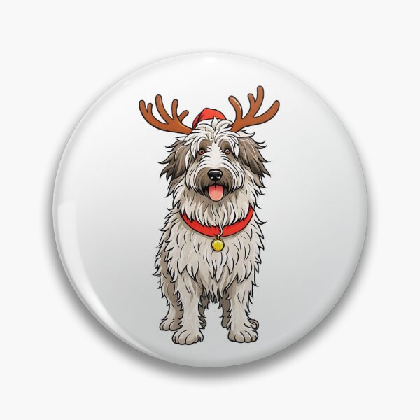 Item preview, Bergamasco Sheepdog Christmas Reindeer designed and sold by TheAnimalZ00.