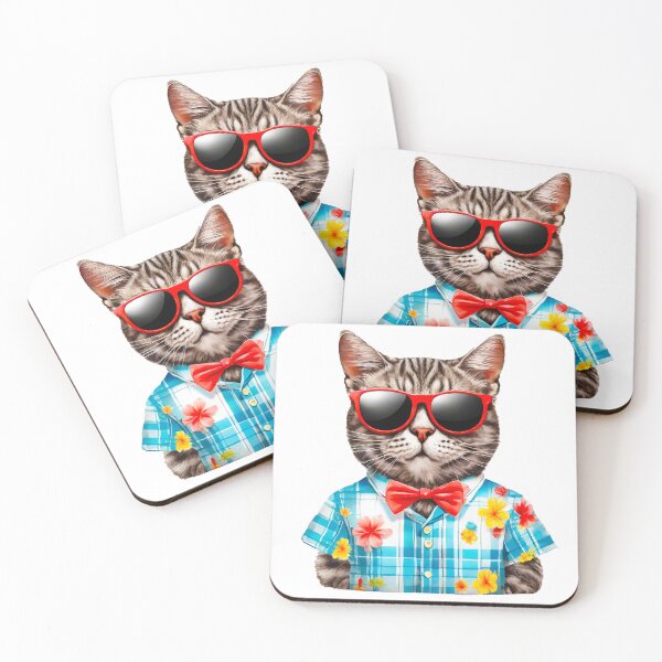 Item preview, Sunglass Swagger: Cat in Summer Bliss 5 designed and sold by Tom-Johnson.