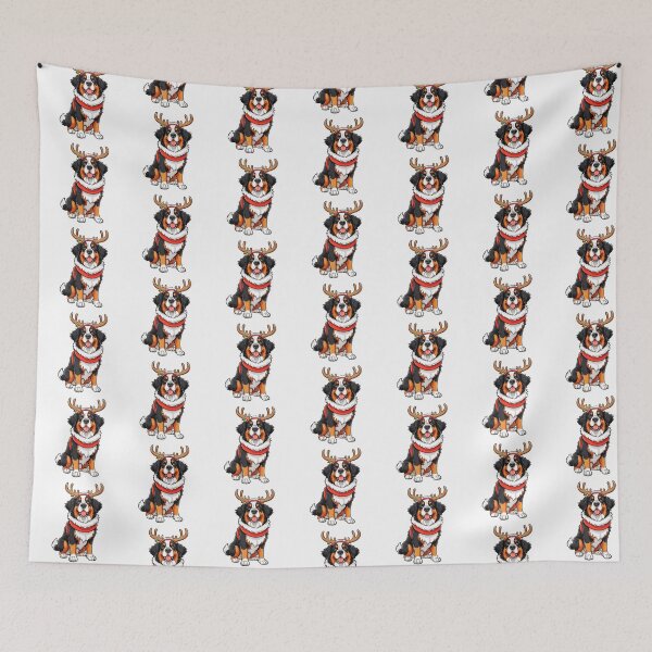 Item preview, Bernese Mountain Dog Christmas Reindeer designed and sold by TheAnimalZ00.