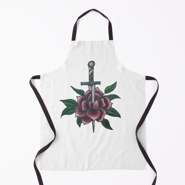 Item preview, Rose and Dagger Tattoo designed and sold by ArtAndBliss.
