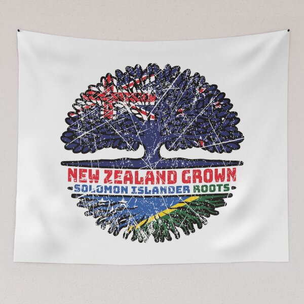 Item preview, Solomon Islands Solomon Islander New Zealander New Zealand Tree Roots Flag designed and sold by FlagX.