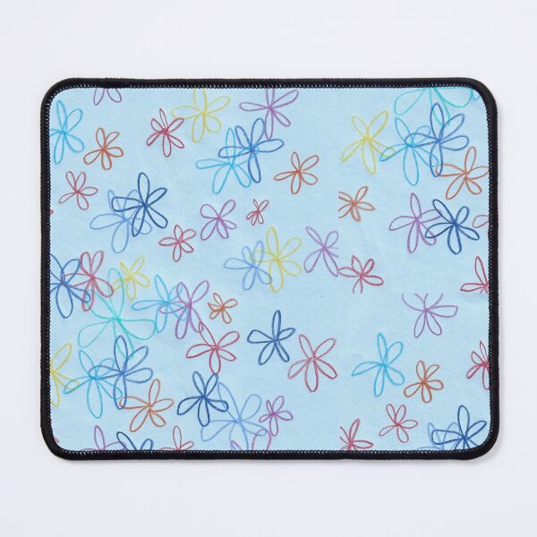 Item preview, doodle flowers (blue version) designed and sold by LailaGClark.