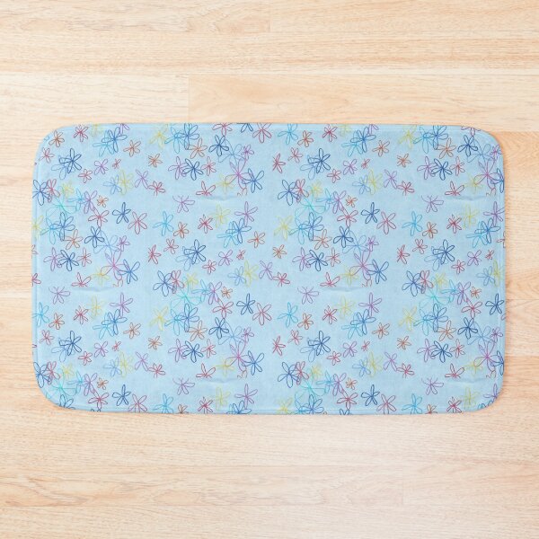 Item preview, doodle flowers (blue version) designed and sold by LailaGClark.