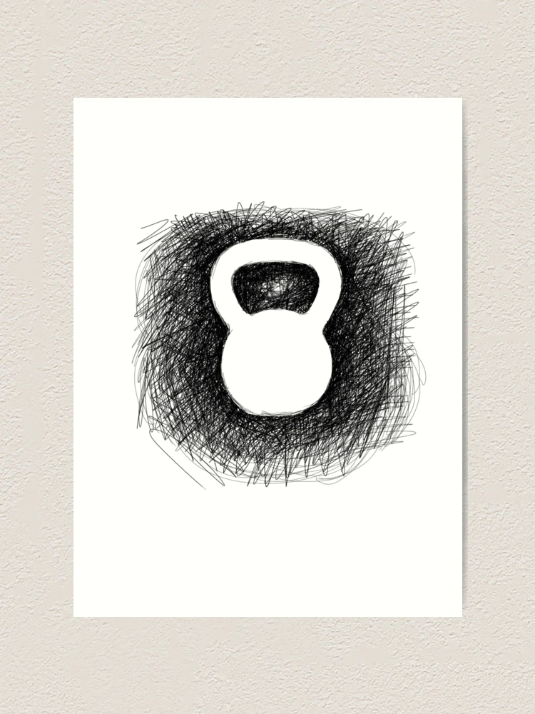 Kettlebell Art Print for Sale by aaronnaps Redbubble