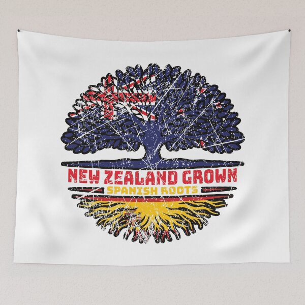 Item preview, Spain Spanish New Zealander New Zealand Tree Roots Flag designed and sold by FlagX.