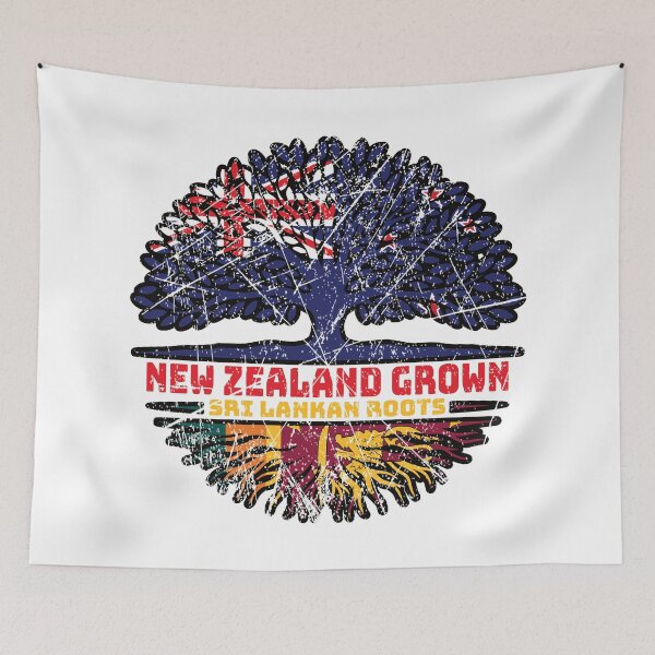 Item preview, Sri Lanka Sri Lankan New Zealander New Zealand Tree Roots Flag designed and sold by FlagX.