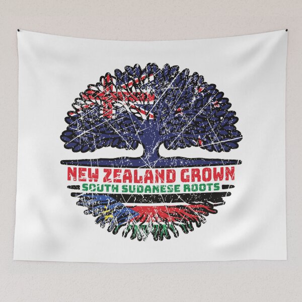 Item preview, South Sudan South Sudanese New Zealander New Zealand Tree Roots Flag designed and sold by FlagX.