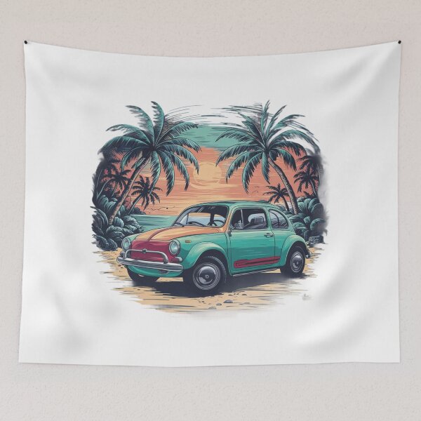 Item preview, Car on the beach with a beautiful sunset 2 designed and sold by MyNiceDesigns.