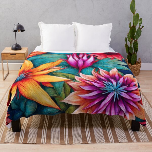 Item preview, Flores tropicales de textura brillante 3 designed and sold by Tom-Johnson.