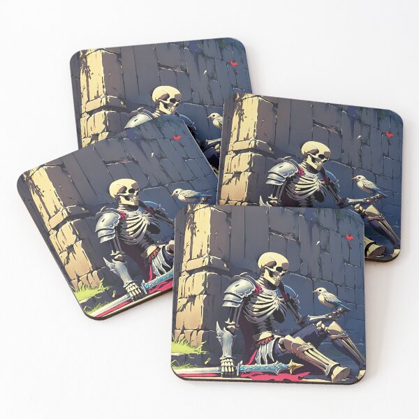 Item preview, Skeleton knight resting with birds designed and sold by MyOneLife.