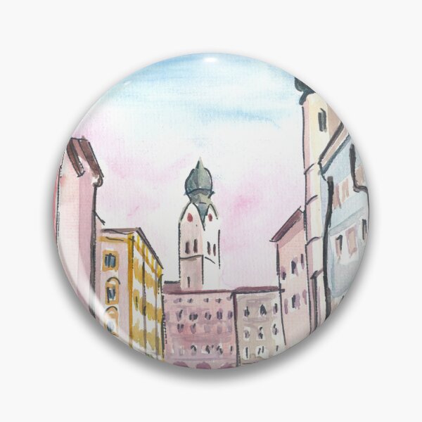 Artikelvorschau, Rosenheim Hl Geist Gasse Ansicht Szene entworfen und verkauft von artshop77.