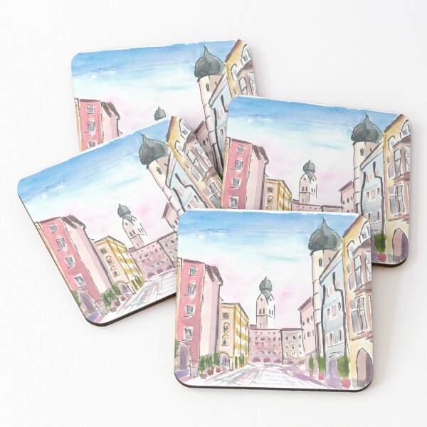 Artikelvorschau, Rosenheim Hl Geist Gasse Ansicht Szene entworfen und verkauft von artshop77.