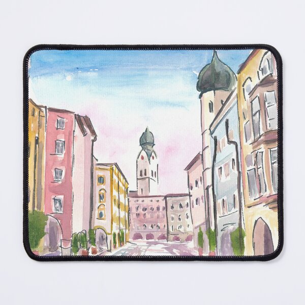 Item preview, Rosenheim Hl Geist Gasse View Scene designed and sold by artshop77.
